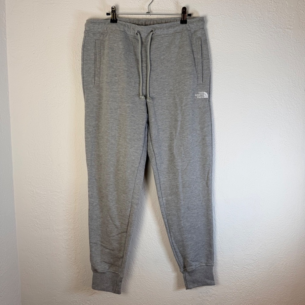 NEW $65 The North Face Womens M Grey Heritage Patch Fleece Jogger Sweatpants
